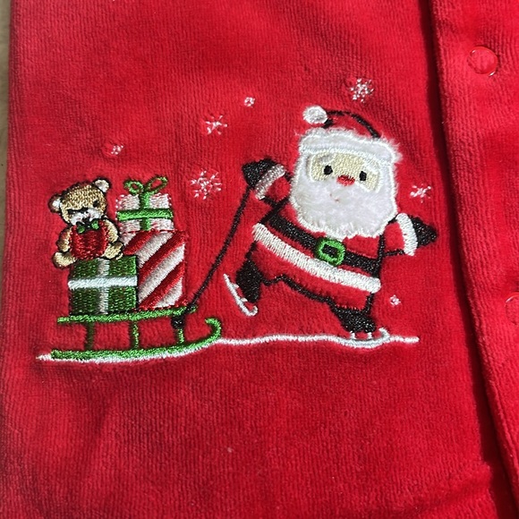 Little Me My first Christmas pjs. Sz 9 months. - Picture 3 of 7